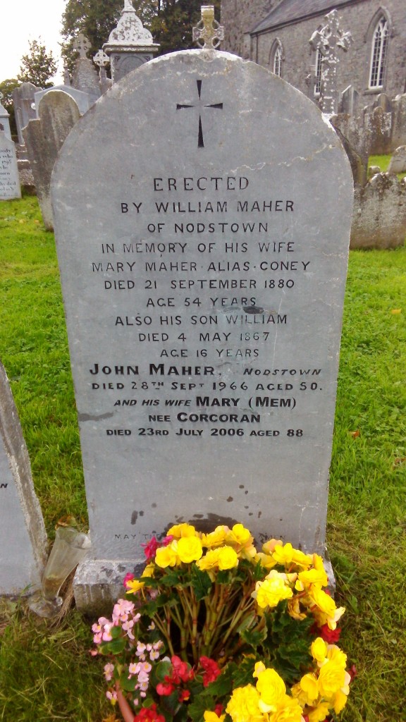 Jackie Maher's grave