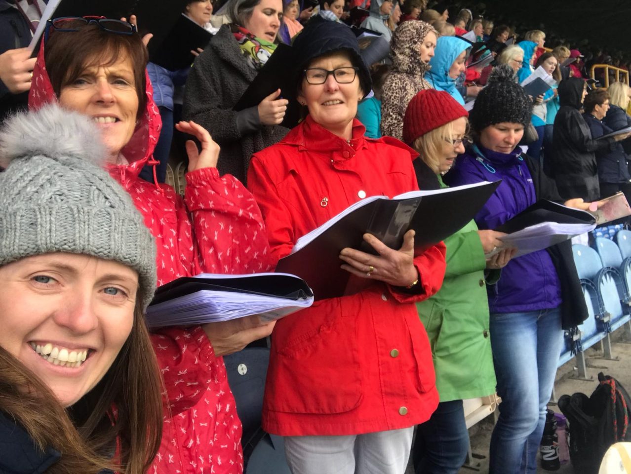 Choir practice at the RDS for the Papal Mass in the Phoenix Park: 28/7/2018.