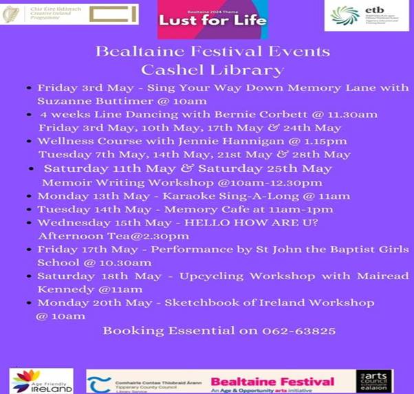 Bealtaine Events in Cashel Library